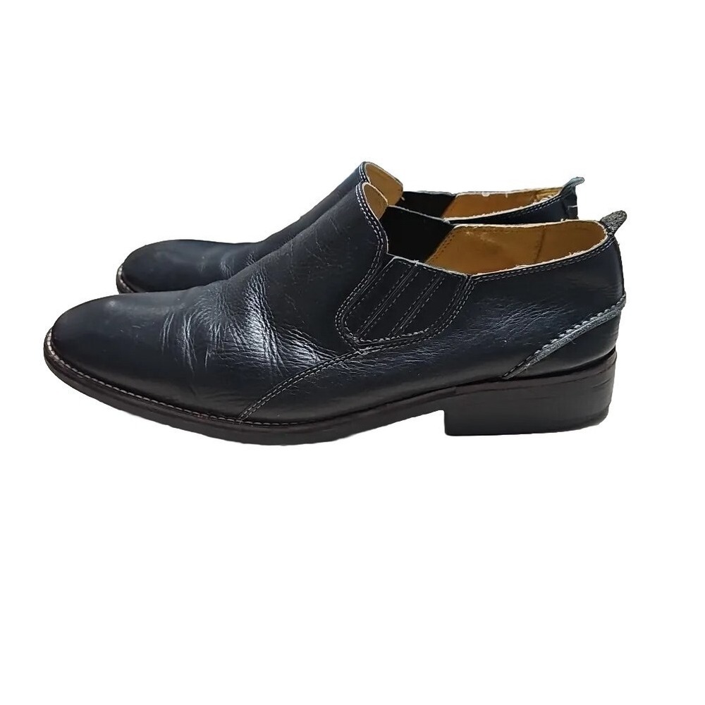 Sandro Moscoloni Black Leather Loafers Men's 9 Brazil Cushioned SlipOn #G13